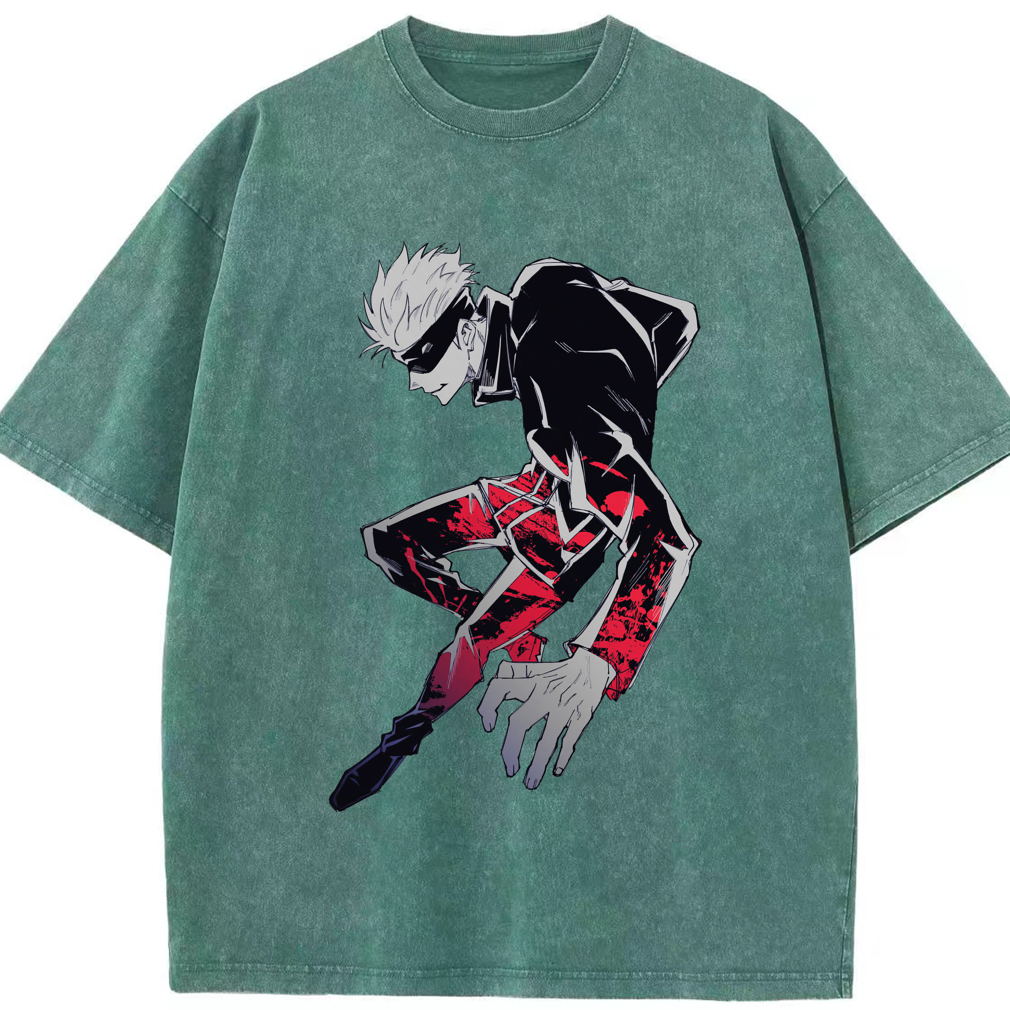 （画像用） 呪術廻戦 Jujutsu Kaisen 綿100% ヴィンテージ風 半袖Tシャツ（フロントプリント）